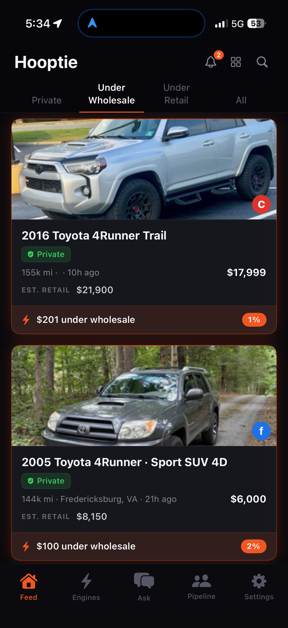 Hooptie — Aggregated Listings
